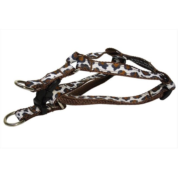 Flyfree Leopard Dog HarnessWhite & Brown Extra Small FL516000